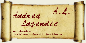 Andrea Lazendić vizit kartica